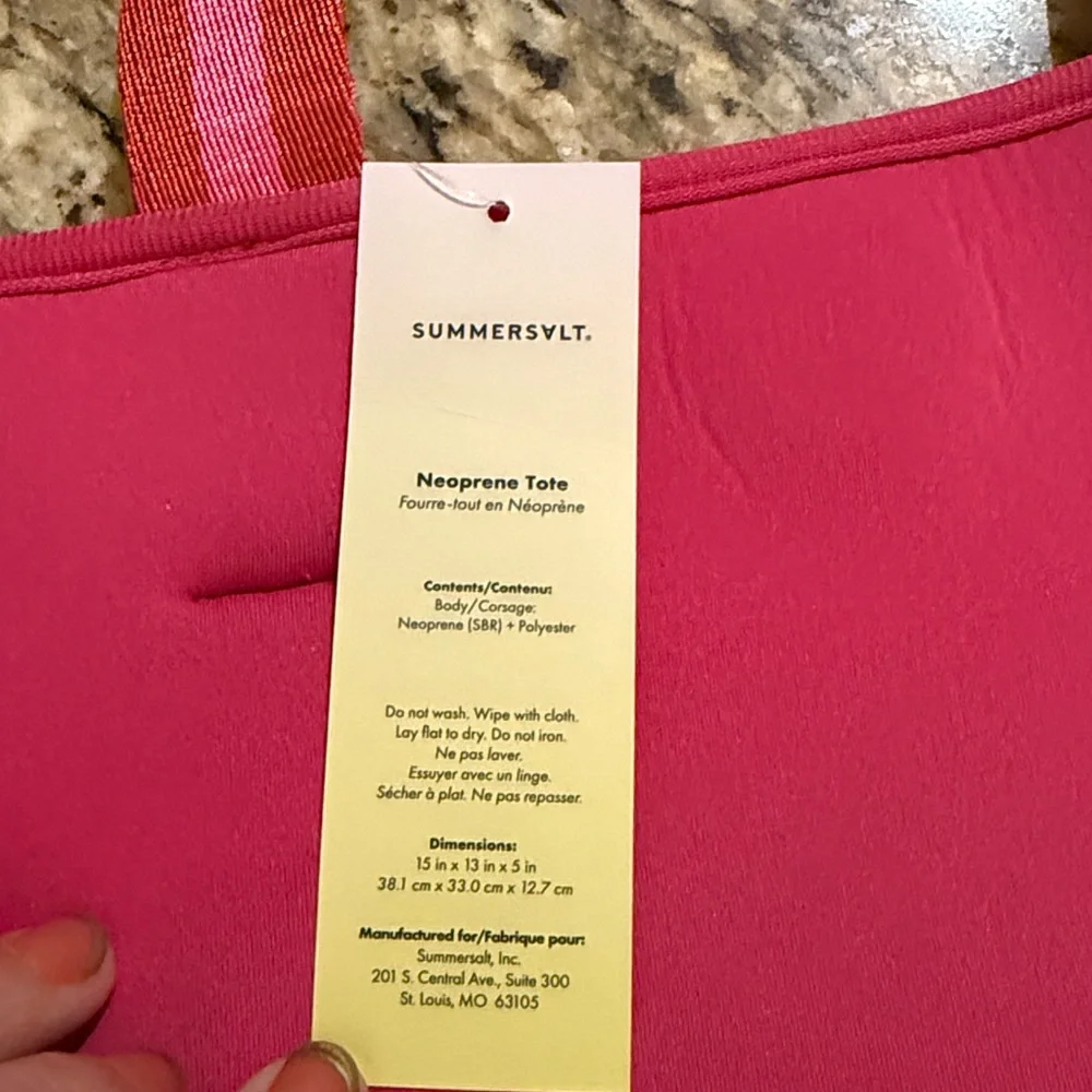 Summersalt Pink Neoprene Tote